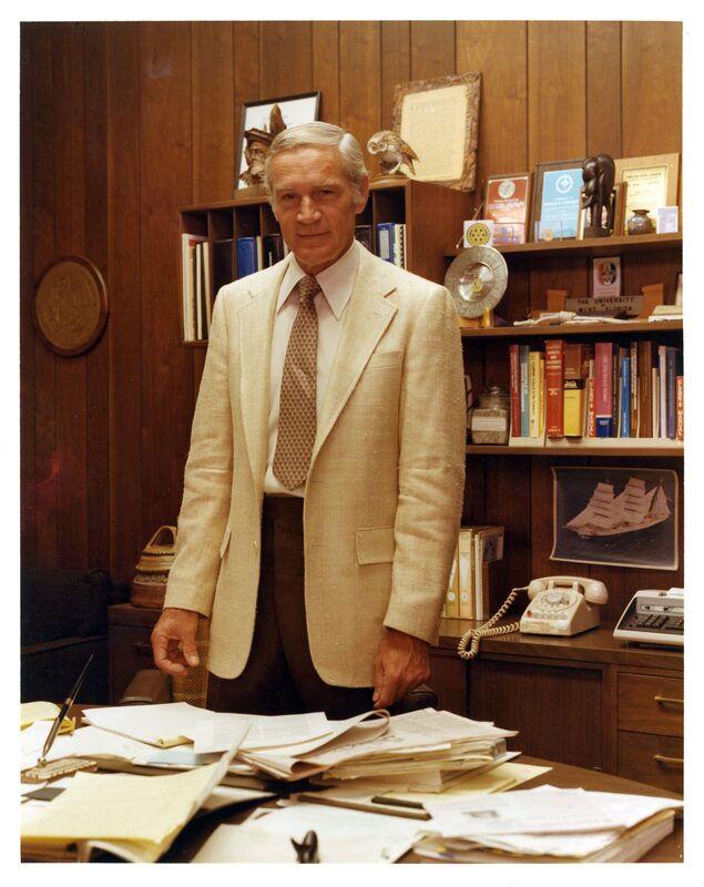 President Carpenter in his office in 1980