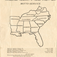 Flyer: On to Memphis, Tennessee.  July 3,4,5, 1923. Southeastern Federation of Colored Women&#039;s Clubs.